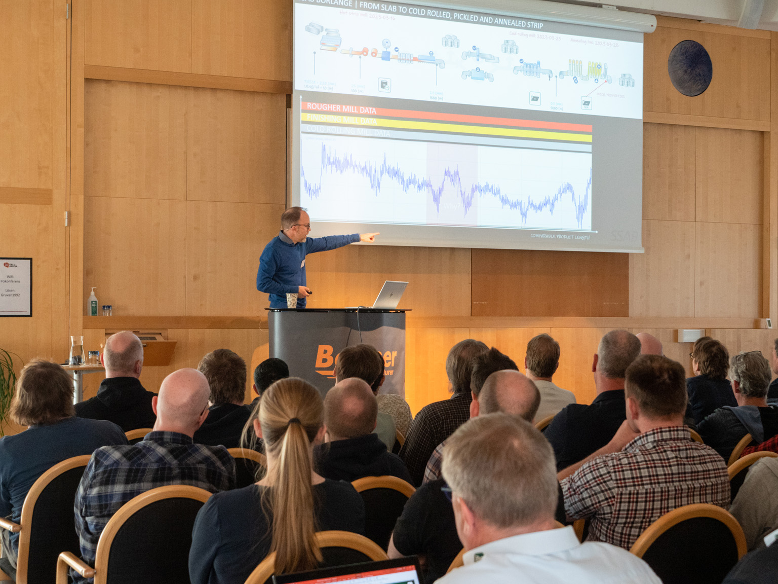 Lars Gillgren håller sin presentation A length-based approach on process data på iba-dagen 2023 