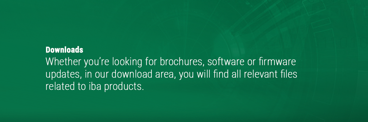 iba Software Downloads, Brochures, Manuals